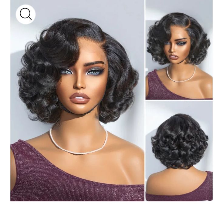 Bouncy curly wig
