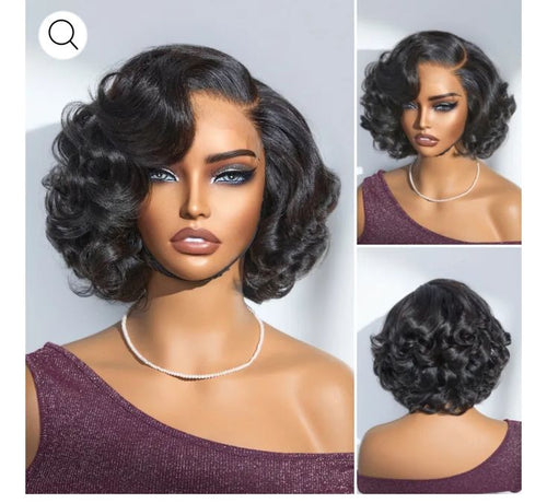 Bouncy curly wig